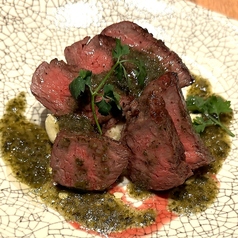 知多牛ランプ肉 炭火焼き 南米チミチュリソース