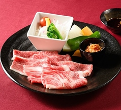 牛薄切り肩カルビ焼肉ランチ