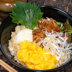半熟卵の唐揚げ定食