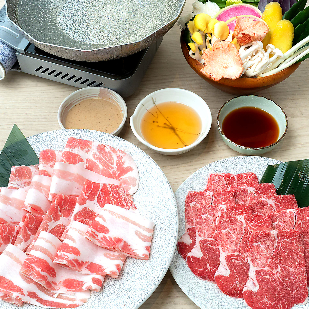 あぐー豚・石垣牛・島野菜　黄金だし　しゃぶき　石垣島の写真ギャラリー