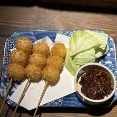 うずらの串カツ - 食べるソースで -