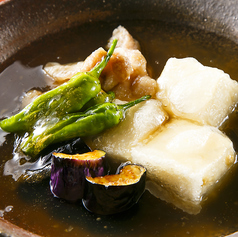鶏唐・茄子・豆腐の揚げ出し