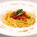 料理メニュー写真 イタリア産　からすみ（ボッタルガ）とセミドライトマトのスパゲッティーニ