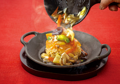 五目餡掛け炒飯