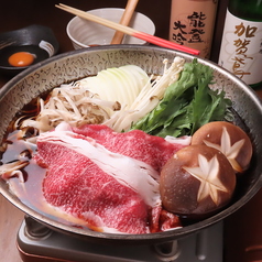 のと115と和牛のすき焼き