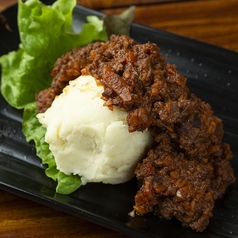 じゃがいものマッシュポテト　ミートソース乗せ