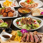 厳選肉料理×タイ料理。最大3H飲み放題で優雅な宴席を。