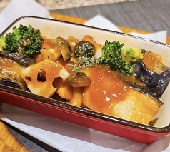 秋鮭と秋野菜の味噌焼き