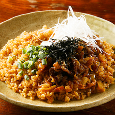 カリカリ豚と半熟卵の玄米炒飯
