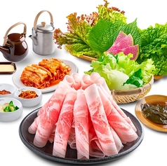 カンナサムギョプサルセット(行者ニンニク付)