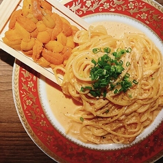 うに板一枚　うにクリームパスタ