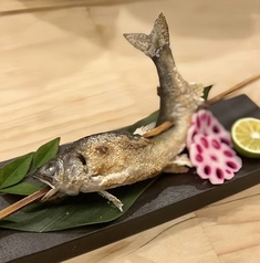鮎の原始焼き