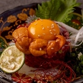 料理メニュー写真&nbsp;炙り和牛 雲丹ユッケ