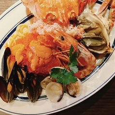 贅沢な海の幸のオイルパスタ