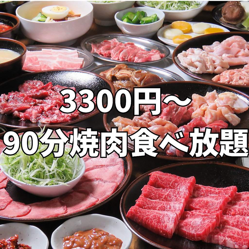 【食べ放題】90分食べ放題コースは3300円から！人気のジンギスカンや各種お肉で大満足のひとときを。