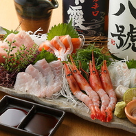 日本各地からの銘酒×じんべえの鮮魚