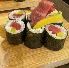 1日5食限定！本鮪のトロたく細巻き寿司！