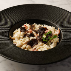黒トリュフとキノコクリームリゾット 