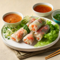 料理メニュー写真&nbsp;生春巻き/チキンサラダ