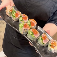 鰹のたたき生春巻き