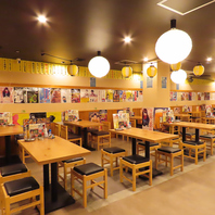 お店は広々最大100席！2次会などもご用意あり！