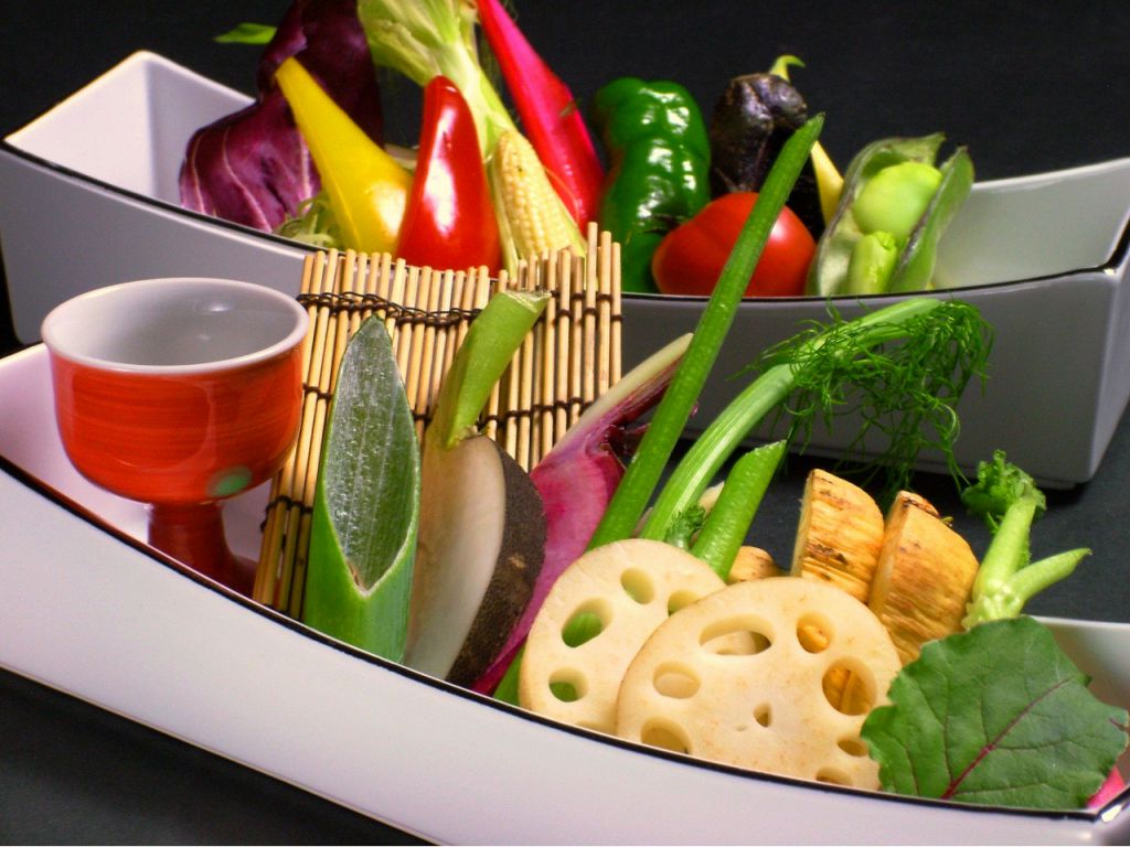 【二十品目の野菜 天と地のお造り】　野菜そのものの旨みをご堪能下さい