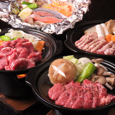 素材の味を楽しめる陶板料理