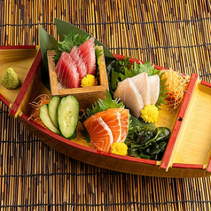 熟成魚の造り三種盛り合わせ