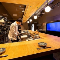 料理のライブ感も愉しめるお席