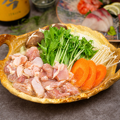 鶏ちゃんこ鍋と本鮪・野菜巻き串を全国の銘酒と堪能