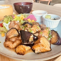 new 豚ばらと茄子の油淋鶏セット
