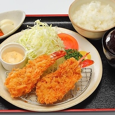 海老フライ膳（2本） (Fried shrimp cutlet set meal)