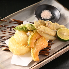 公魚と季節野菜の天ぷら