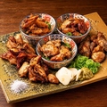 料理メニュー写真&nbsp;鶏の藁焼き3種食べ比べ