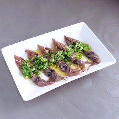 【大人気】ホタルイカのレバ刺し風/鶏皮ポン酢/海ぶどう/トマトスライス