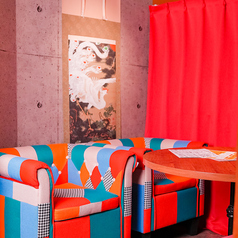 店内奥の半個室