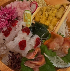 タラ白子、板ウニ、赤貝、鱧