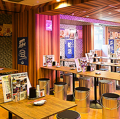 銭湯の脱衣所をイメージした店内でゆったり銭湯気分♪