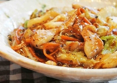 豚トロキムチ炒め