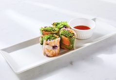 エビとサーモンの生春巻き