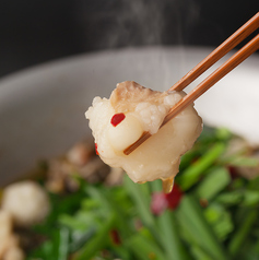 鍋の追加 牛もつ肉