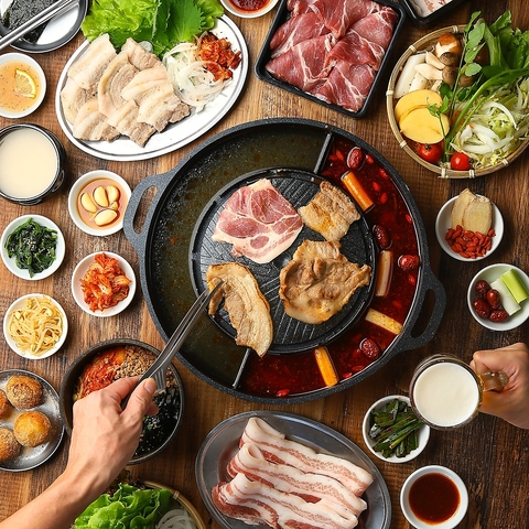 サムギョプサルもしゃぶしゃぶも同時に楽しめる「サムしゃぶ」が食べ放題で新登場