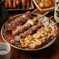 ◆備長炭で焼き上げる鮮度抜群な串焼きの数々