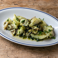 つぶ貝と長芋 青海苔のブルギニオン