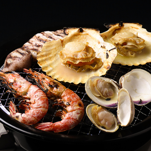 愛媛ならではの食材を使用した海鮮焼きと雲丹しゃぶしゃぶを個室空間で愉しむ♪