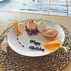 【誕生日や記念日のお祝いに☆】デザートプレートのご用意もございます！の写真