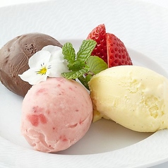 3種のアイスクリーム