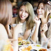 女子会にも◎飲み放題付き本格アジアンBBQコース！