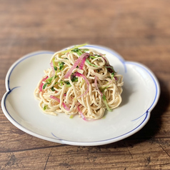 押し豆腐と豆苗のさっぱり和え