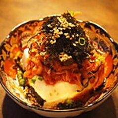 キムチおくら塩こんぶ冷奴